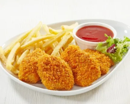 Chicken nuggets & fries (Comes with mild butter sauce)